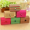 Cute Bamboo Wooden Ring Necklace Earrings Case Makeup Case Holder 6 Colors Cute Jewelry Box Storage Organizer 3