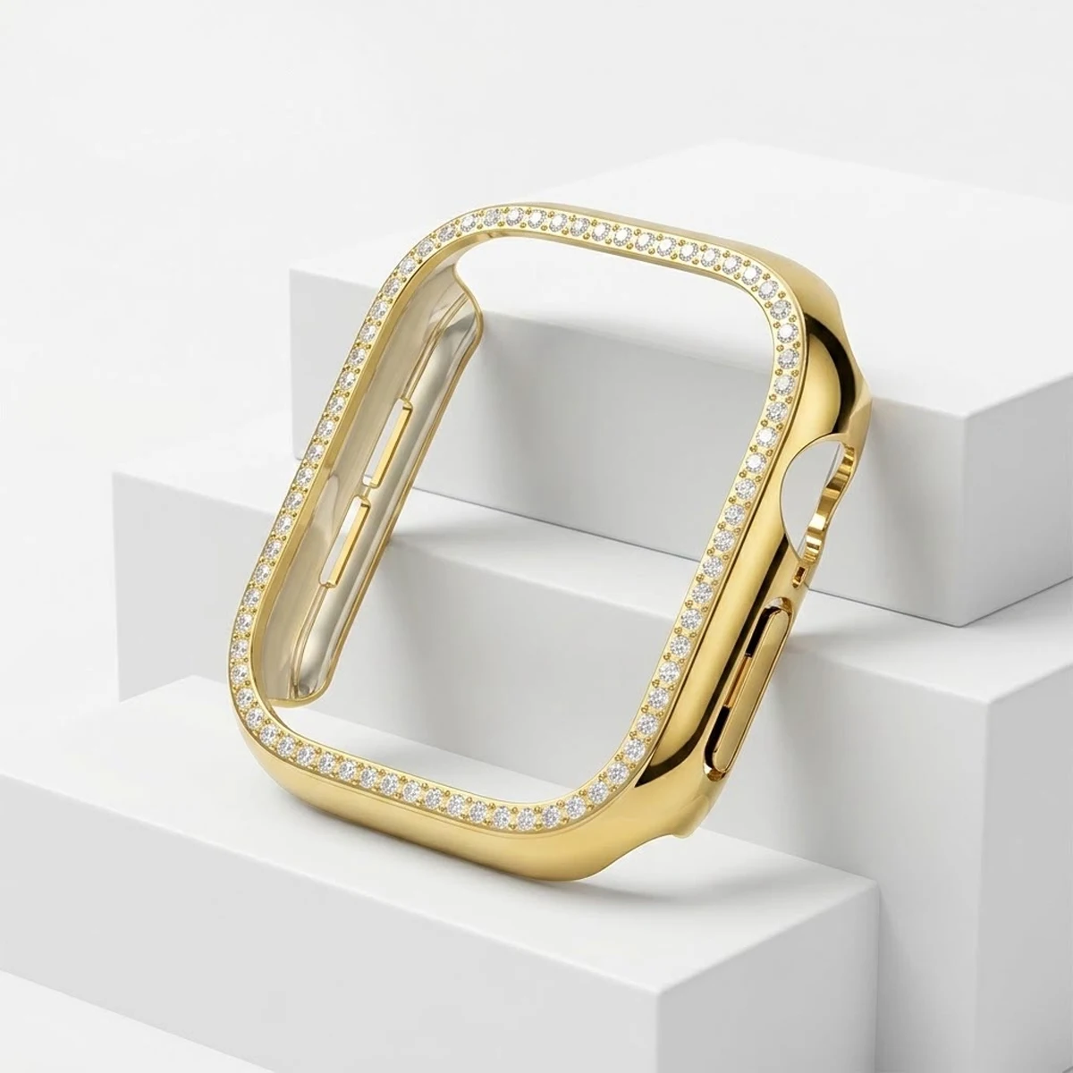 Elegant Bling Diamond Hollow Case for Apple Watch - Sparkling PC Bumper Protector Cover