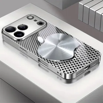 Metal Mesh For Apple Texture Pattern Glass Electroplated Phone Case For iPhone 17 16 15 14 13 12 11 Pro Max Plus 16E 17Air Cover 1