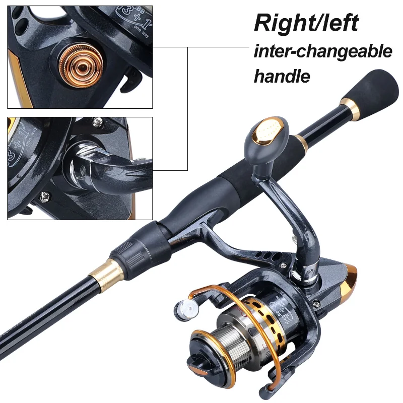 Sougayilang-伸縮式釣り竿,カーボンファイバーリールの組み合わせ,5.5