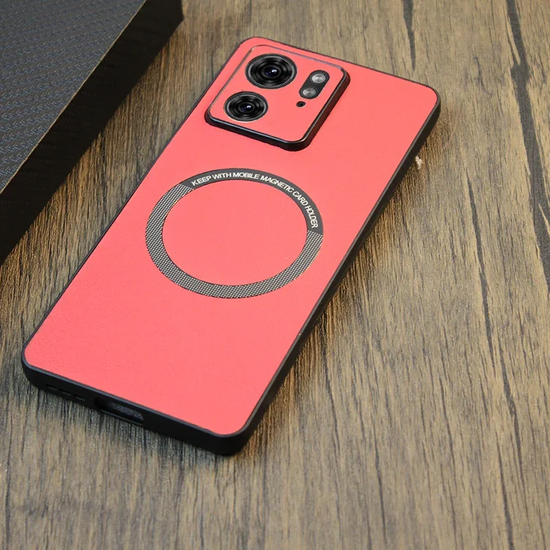 Magnetic PU Leather + TPU Protective Back Cover Case