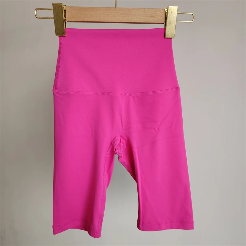Women's Sports Fitness Tight Shorts Running Exercise Riding High Waist Yoga Shorts Soft Breathable Traceless Sexy 5 Points Pants