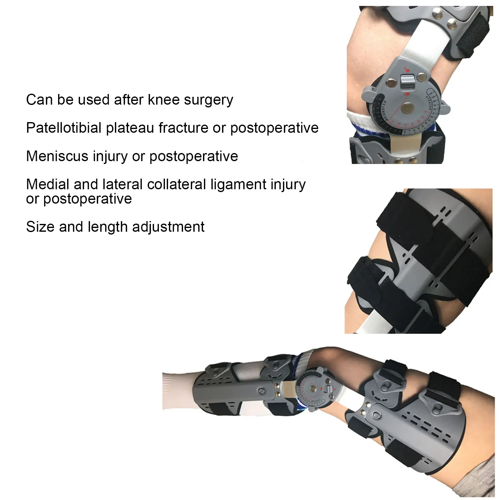 Knee Support Joint Stabilizer Adjustment Size Knee Orthosis Support Joint Stabilizer Help Recover Good Resilience for Hospital 2