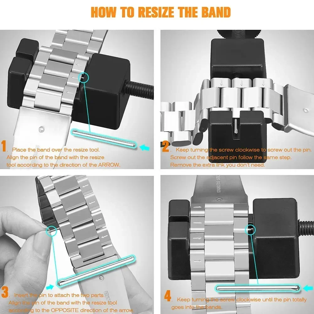 Premium Stainless Steel Watchband, 22mm/26mm - Enhanced Metal Strap