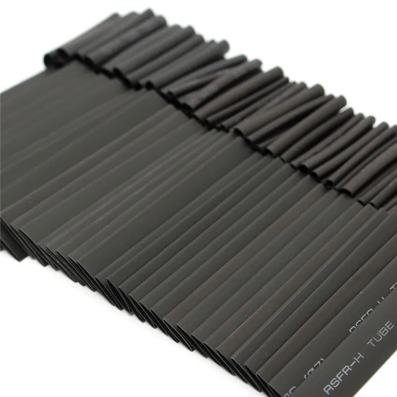 Thermoretractile Tube 2:1 Black Heat Shrink Tube Kit Heat Shrinkable for Cables Termoretractil Wire Insulation Tubing 127pcs/lot,heat shrink tubing