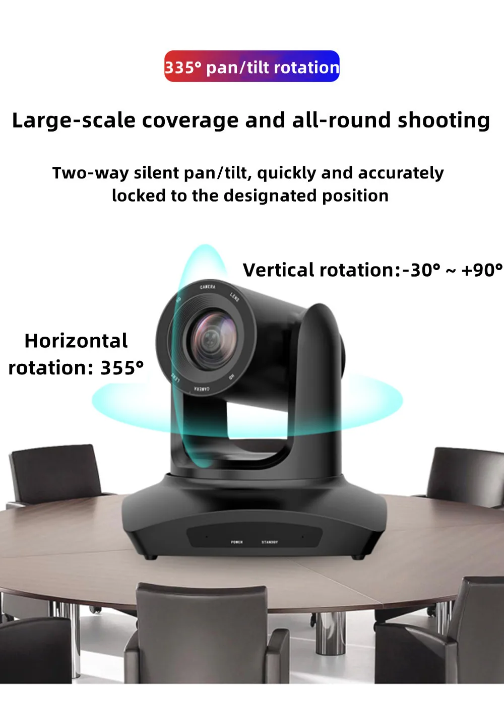 Cámara PTZ de videoconferencia 4K 30fps 3X/10X lente de Zoom