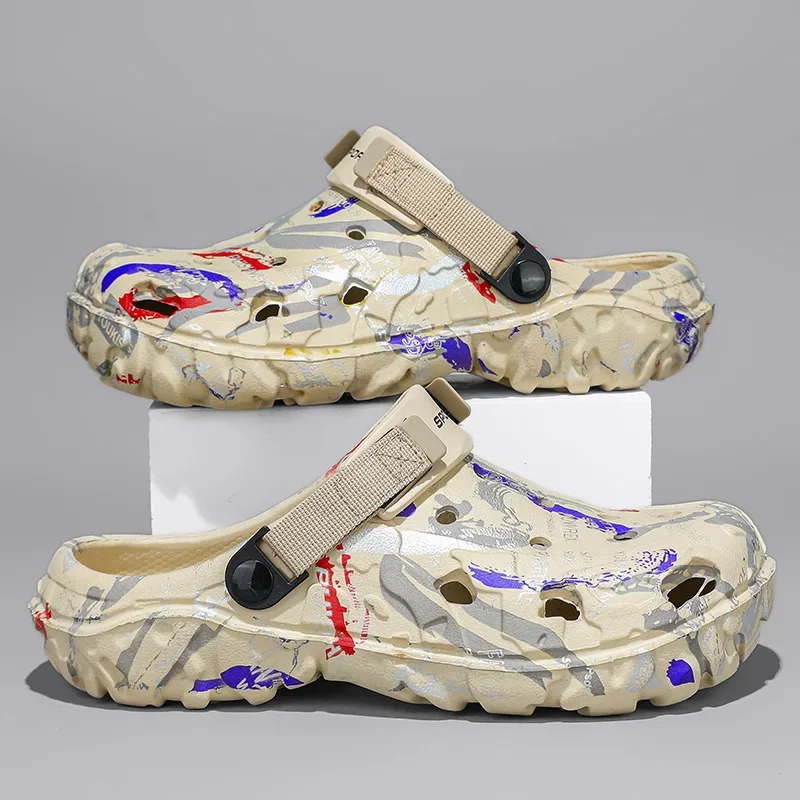 Summer Men Sandals Clogs Outdoor Garden Clogs Hole Shoes Male Casual Shoes Water Shoes Comfort Home Soft Slippers Plus Size 47 - Image 3