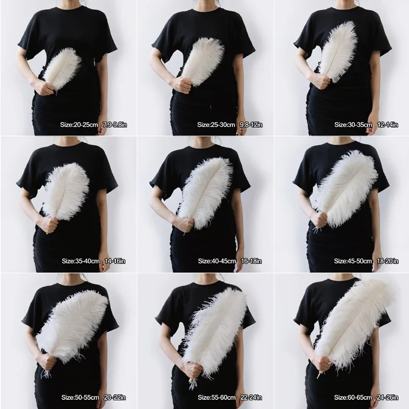 Ostrich Feathers 5-75cm Home Decoration Chandelier Lamp Shade Vase Table