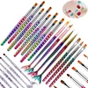 Acrylic French Stripe Nail Art Liner Brush Set 3D Tips Manicure Ultra-thin Line Drawing Pen UV Gel Brushes Smudge Painting Tools 1