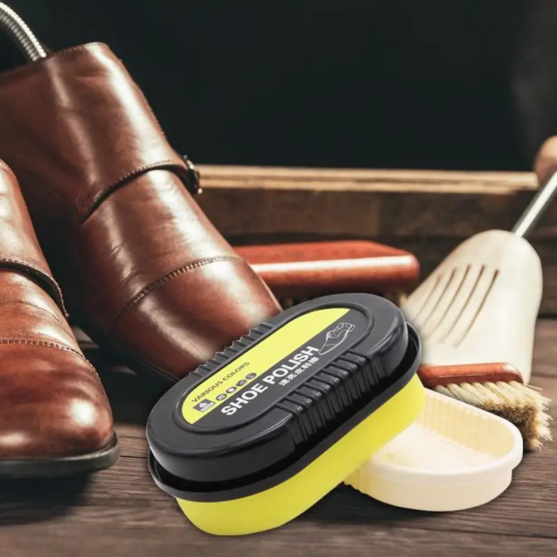 Leather Shoe Polish Sponge Double-Sided Polish Sponge Brush For Shoes Multi-Purpose Leather Color Restorer For Home Business