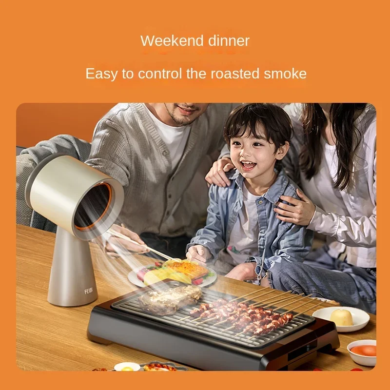 Desktop Range Hoods with Atmosphere Light Humanized Design Household Portable Mobile Mini Hot Pot Barbecue Cooker Hood 3