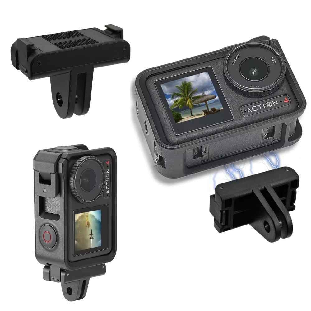 DJI Action 5Pro/4/3용 마그네틱 퀵 릴리스 어댑터 베이스 삼각대 어댑터 오즈모 액션 5 PRO 4 3 카메라 액세서리