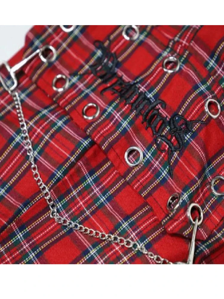 Pantaloni a quadri Cargo Punk HOUZHOU donna gotico Harajuku pantaloni a  gamba larga a scacchi rossi per donna autunno Streetwear moda Hippie|Pants  \u0026 Capris| - AliExpress