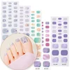Toe Gel Nail Sticker Hardens For UV Lamp Curing Gel Stickers Waterproof Korean Full Cover Waterproof Polish Wraps Foot Strips 3