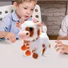 Electronic Pet Plush Cow Battery Operated Cattle Toy with Sounds Animal Learning Educational Interactive Toy for Kids Boys Girls 4