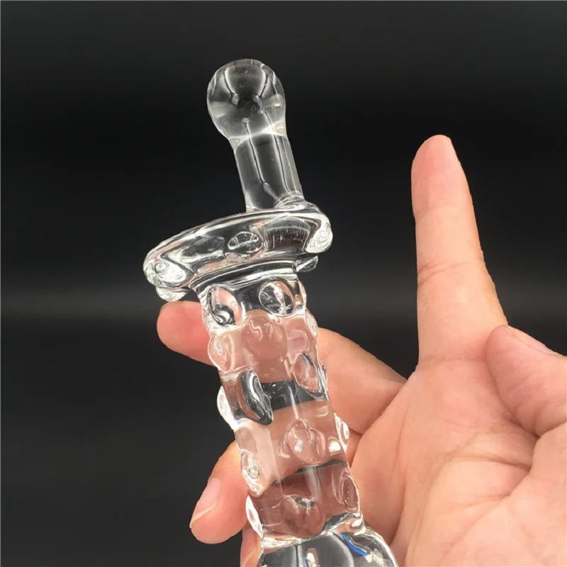 Dildo in vetro pyrex con rotazione per donna e uomo_voghion.com