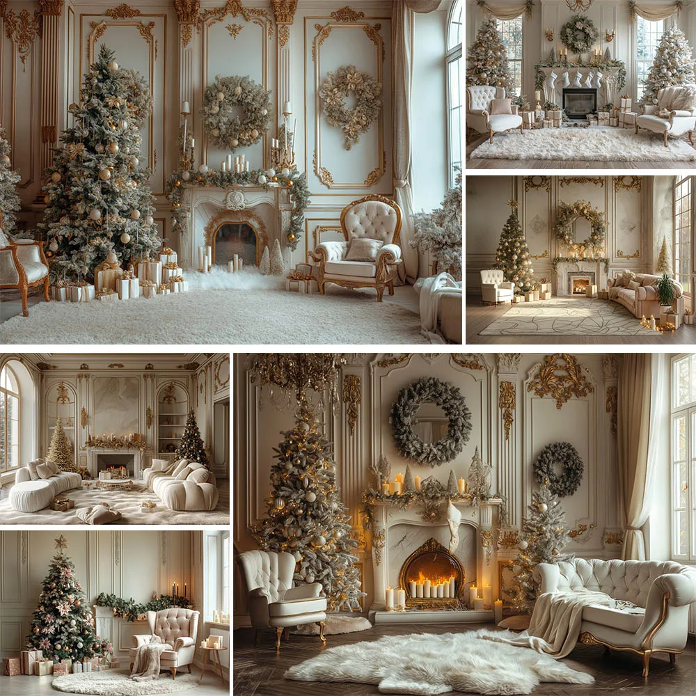 Mocsicka-Christmas-Backdrop-for-Photography-Vintage-White-Wall ...