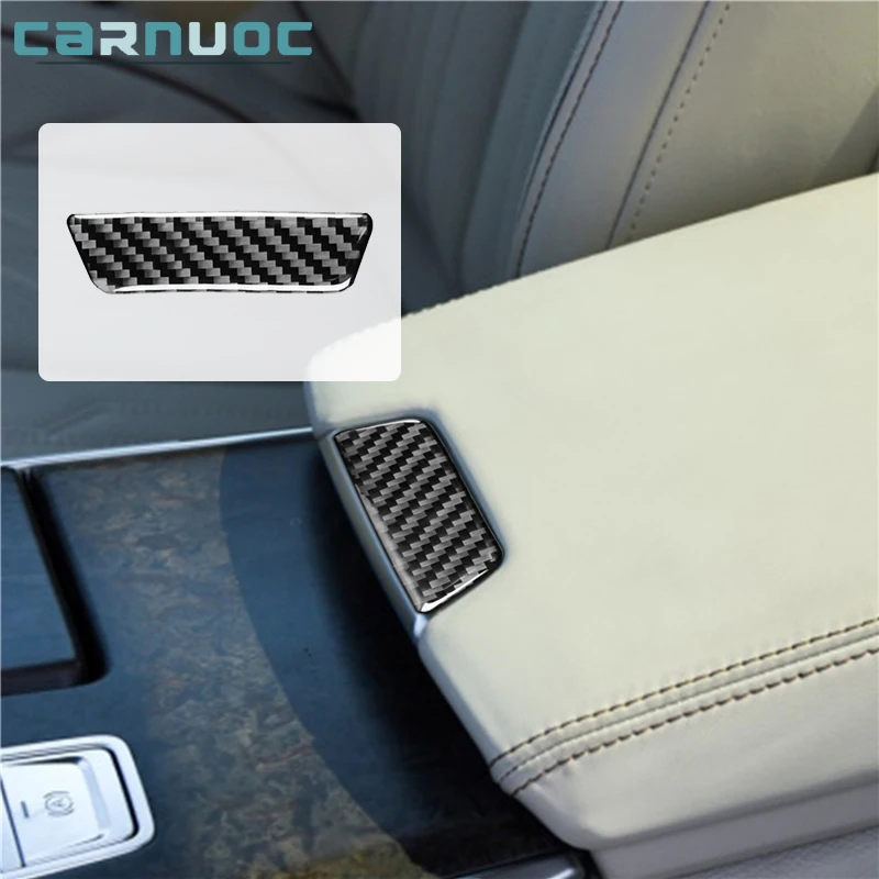 

Декоративные аксессуары для салона автомобиля Audi A6L A7 2019 2020 2021, наклейки на подлокотники из углеродного волокна, полоса, отделка