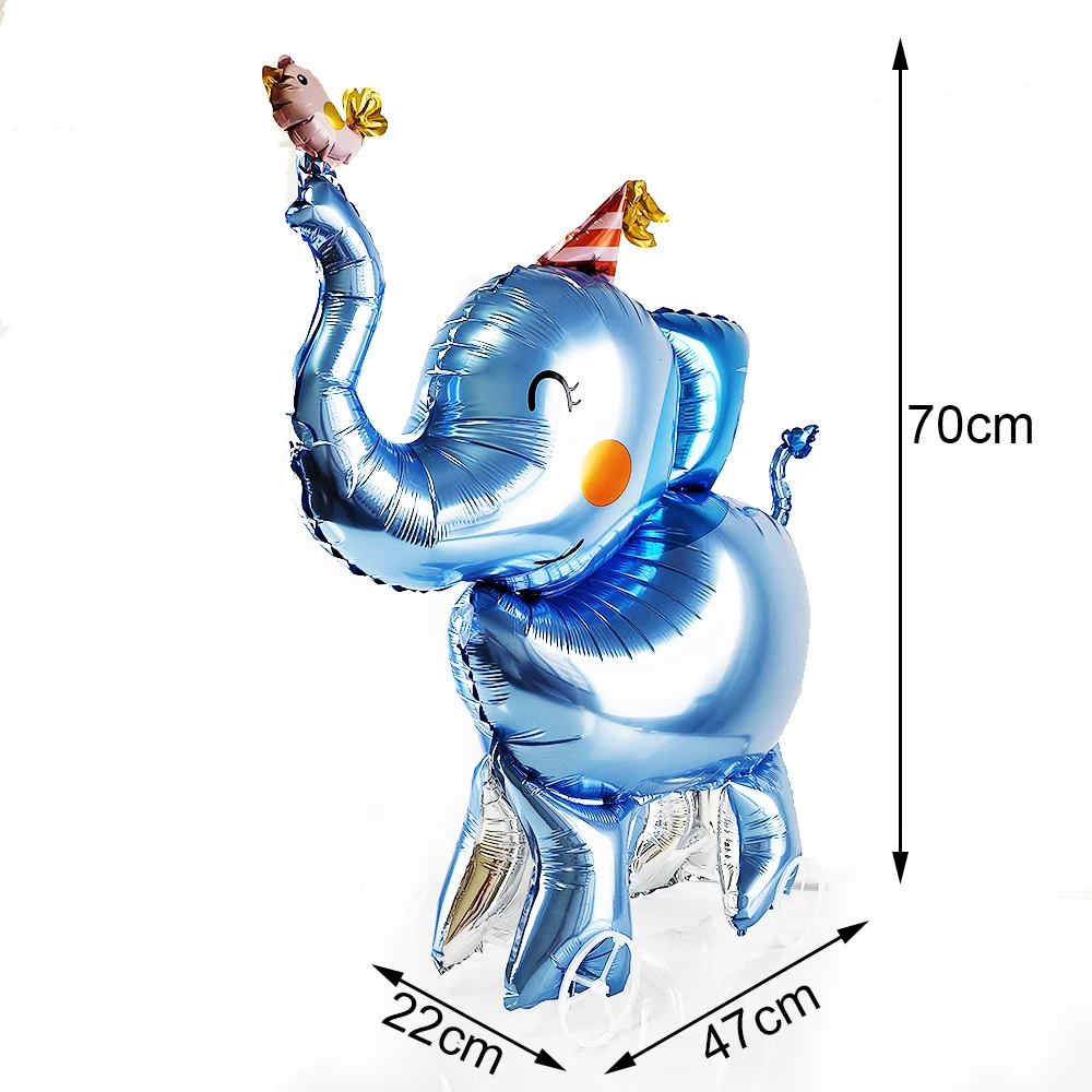 thumbnail image 1 of Globos de animales de la jungla Globos gigantes de aluminio para fiestas de safari en la jungla Globos para baby shower con forma de león, tigre, jirafa y elefante, 1 of 5