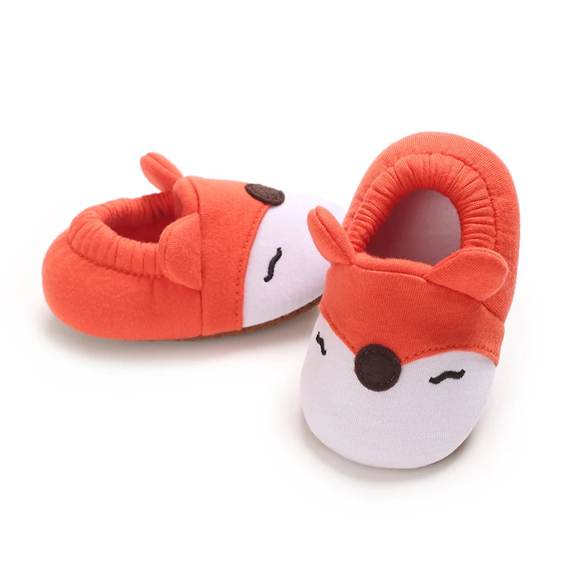 Cute baby Cotton Soft Cartoon Toddler Baby Boy Girl Knit Crib Shoes Cute Cartoon Anti-slip Prewalker Baby Slippers