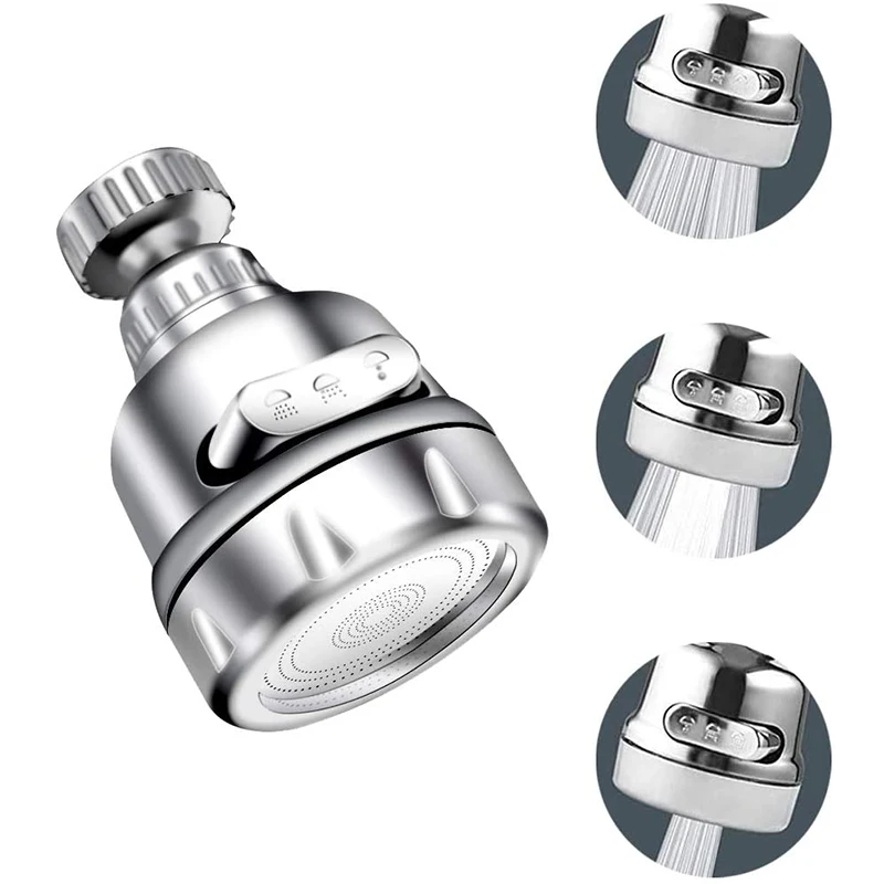 3 Modes Faucet Aerator faucet aerator faucet adapter faucet filter faucet water filter 360 Degree Rotating Flexible WaterSaving High Pressure Filter Adapter Sprayer Kitchen Accessories