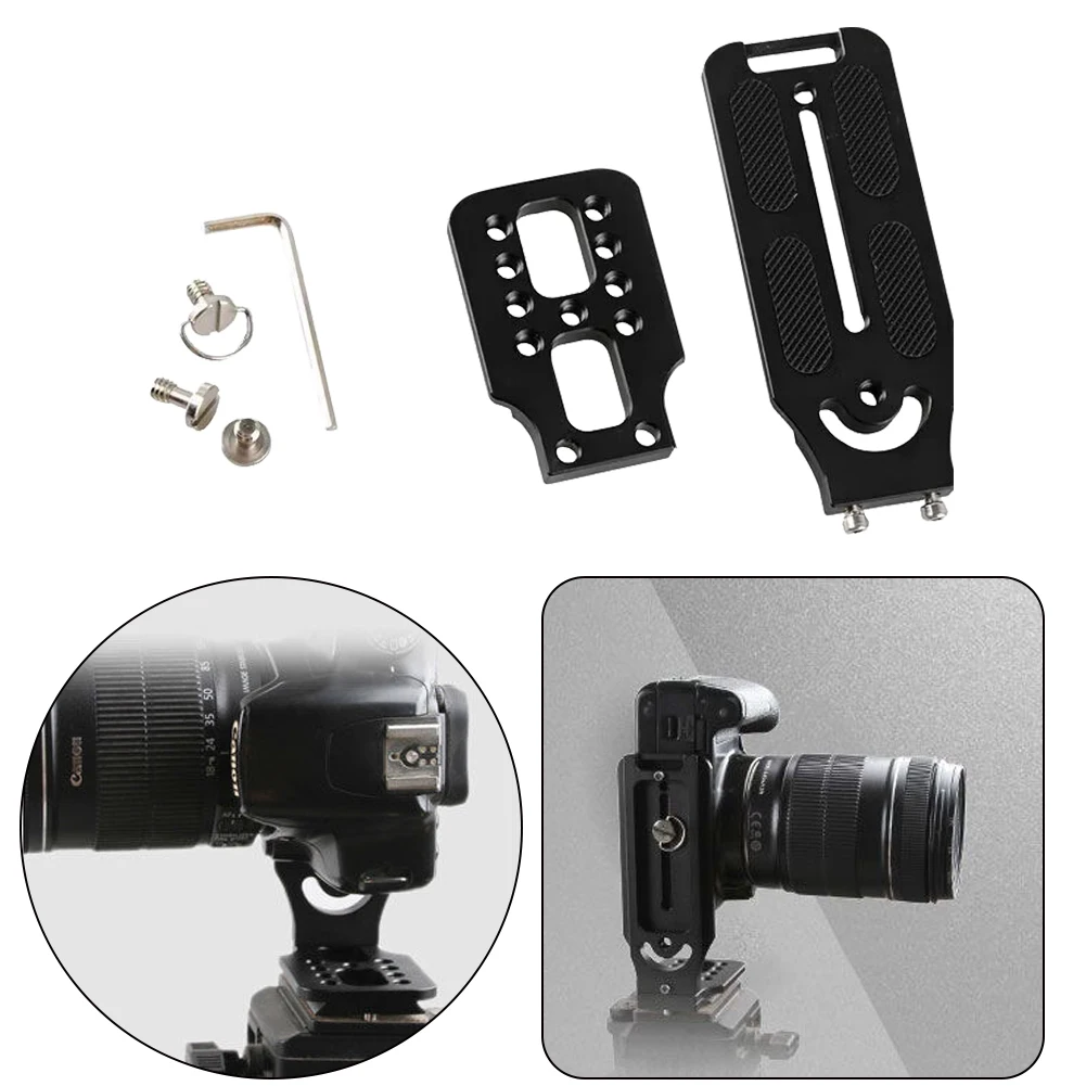 Vertical Shot L Plate Quick Release L Plate 1/4 Inch Screw Camera L Shape Holder for Arca Mount for Canon Nikon Sony Fuji Camera