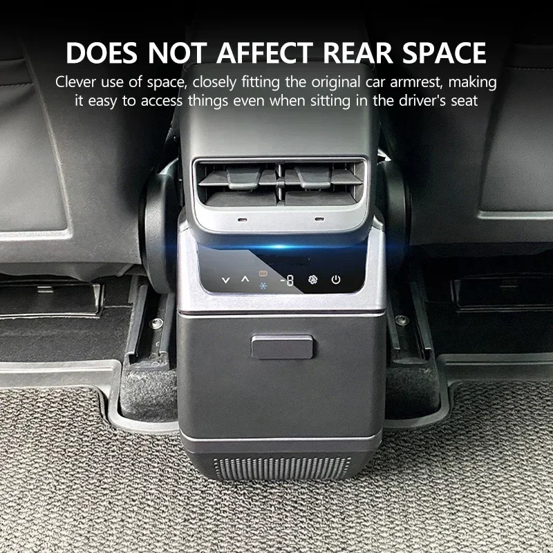 テスラモデルy用ポータブルカー冷蔵庫、自動冷蔵コンプレッサー