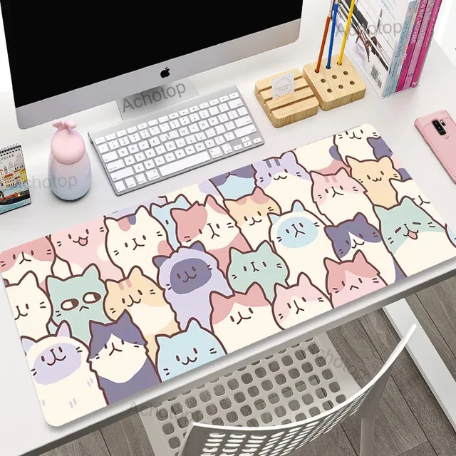 KittyCat Cartoon Large Gaming Mouse Pad