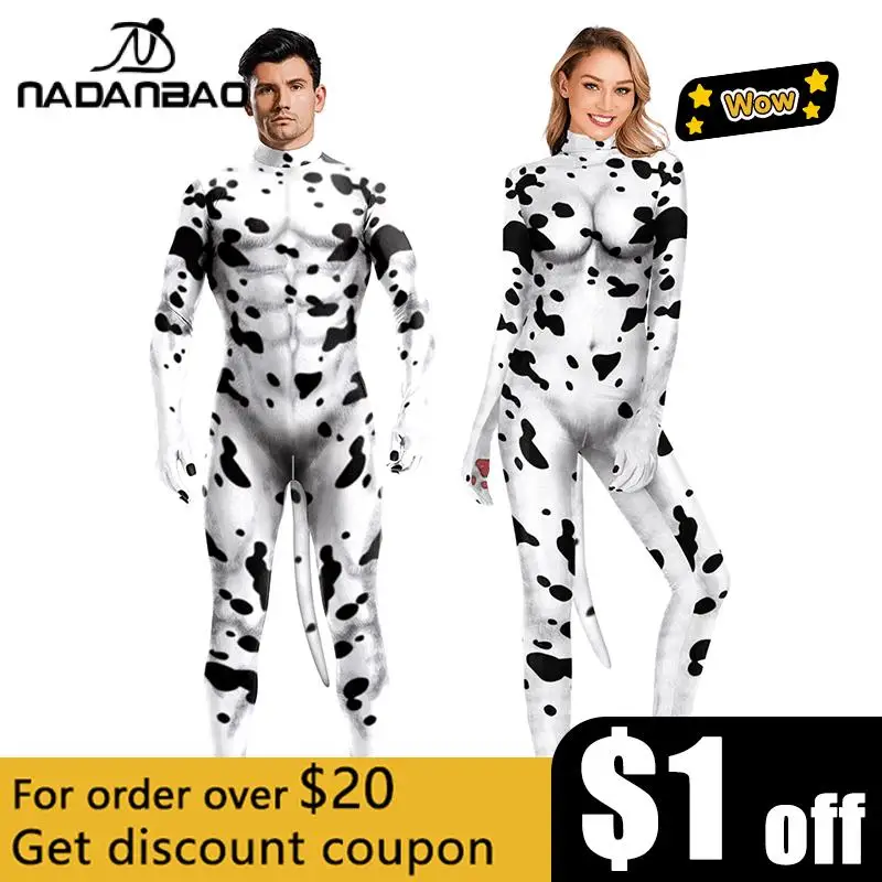 Женские костюмы для косплея далматинцев NADANBAO с животными молочной коровой