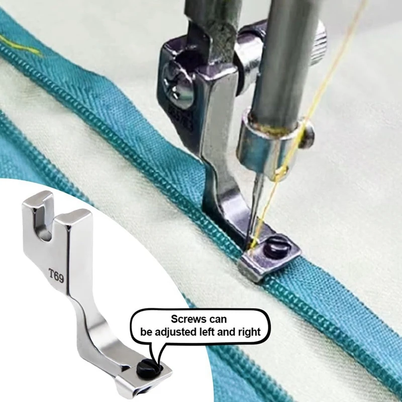 Adjustable Invisible Zipper Guide Presser Foot For Sewing Machine, New Zipper Foot For Sewing Machine Accessories