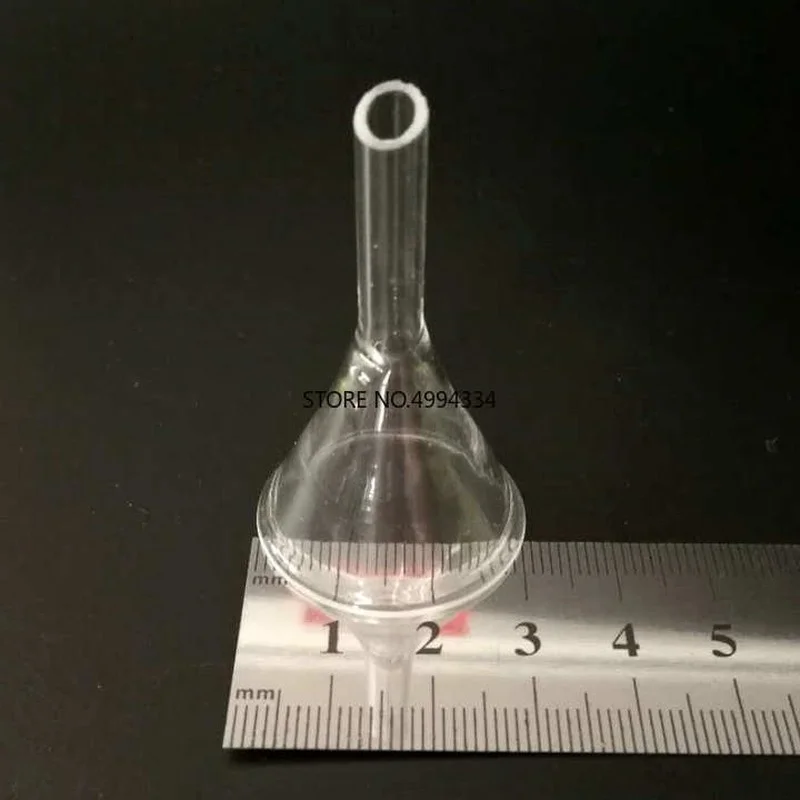 5 개/몫 짧은 목 삼각형 유형 직선 상단 직경 30mm와 Subuliform 유리 깔때기