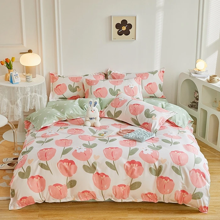 Bettwäsche-Set 140x200 Cm Mit Erdbeeren & Herzen – Mikrofaser, Reißverschluss, Inkl. Kissenbezug 70x90 Cm