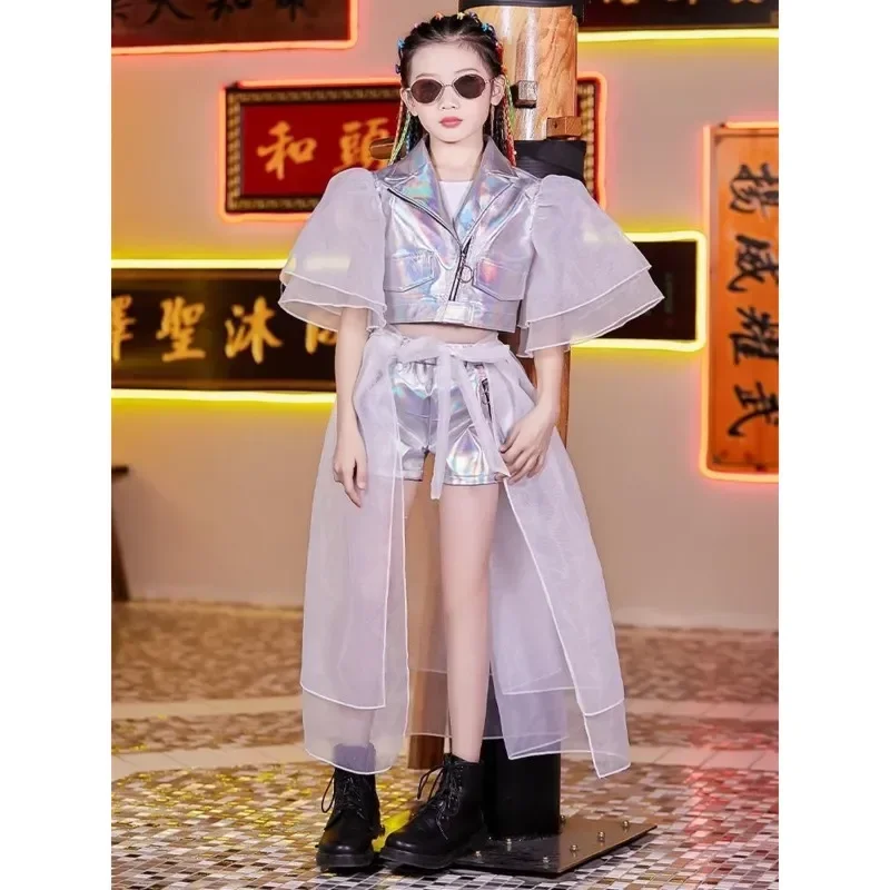 Dance Competitions Performance Stage Clothing New Children Costume Wear Women Girls Sequin Hip-hop Jazz Kids