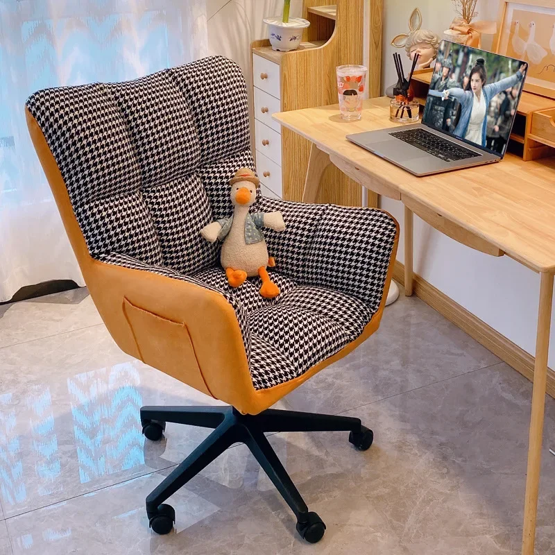 

Computer Home Cosmetic Student Dormitory Seat Backrest Office Chair Comfortable Desk Swivel Chair Bedroom Female Furniture