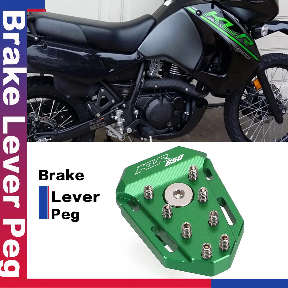 

For Kawasaki KLR650 2008-2018 2017 2016 2015 2014 2013 KLR 650 Accessories Brake Lever Peg Pedal Footboard Tip Extension Pad