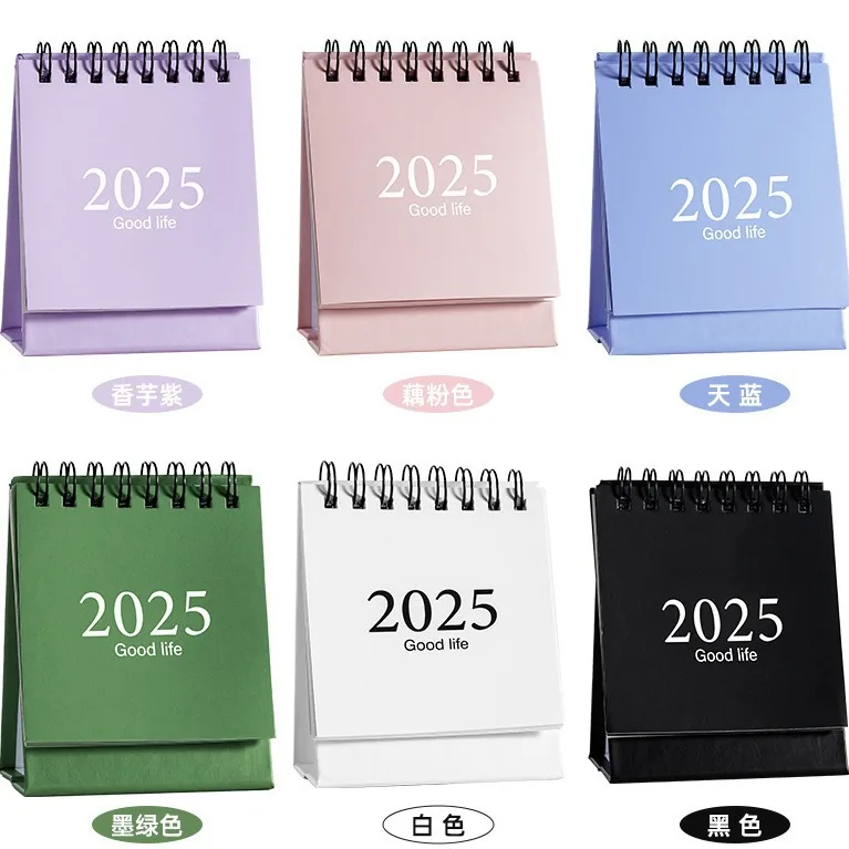Desk Calendar 2025 Mini Coil Calendar Plan Book for Desktop Ornament
