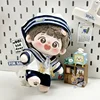 New Handmade 4pc/set Cream College Doll Clothes 20cm White College Coat Jk School Uniform Hat Shirt Kpop Doll Clothes Outfits 6