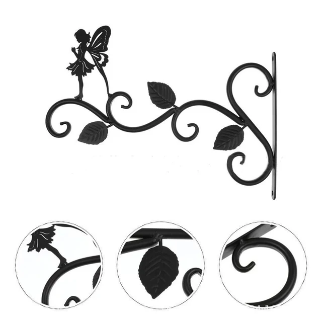 Fém Falra Szerelt Függő Virágkosár Tartó Angyal Tündér Kosár Virágállvány Fal Kert Erkély Dekoráció