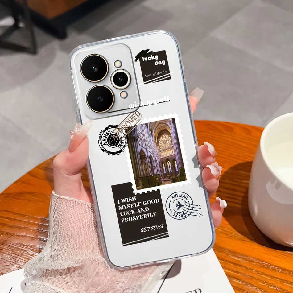 Transparent Shockproof TPU Silicone Back Cover - Simple Design Phone Protector Case