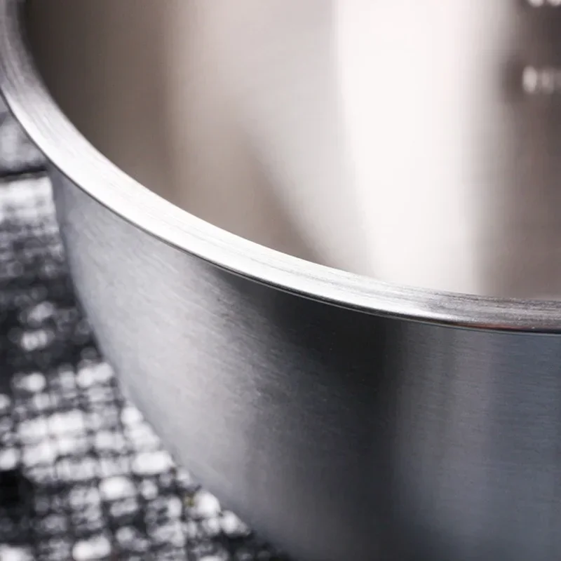 304 Stainless Steel Mixing & Soup Bowls Set – 3 Sizes, Heat-Resistant 6