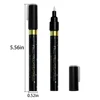 Nail Liner Brush Mark Paint Lines Stripe Painting Flower Pen Nail Art Manicure Metal Pen， Waterproof Reflective Gloss Chrome Pen 6