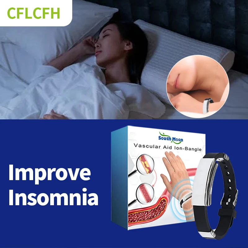 

Insomnia Treatment Ions Titanium Germanium Bracelet Improve Sleeping Hypnotic Balance Energy Help Sleep Negative Ions Wristband