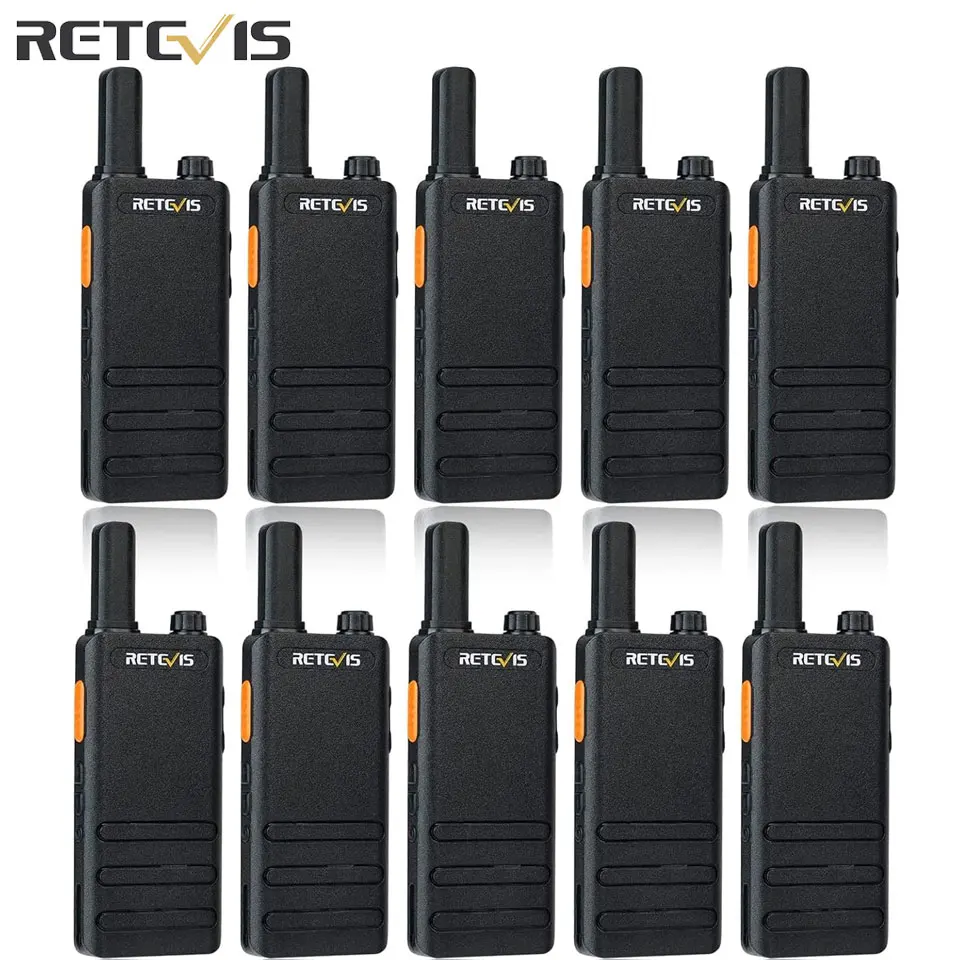 Wholesal 10 Pz/Lotto Rt622P Walkie Talkie Retevis Mini Walkie-Talkie Portatili Vox Tipo C Ricarica Radio Bidirezionale Per Centri Commerciali Hotel