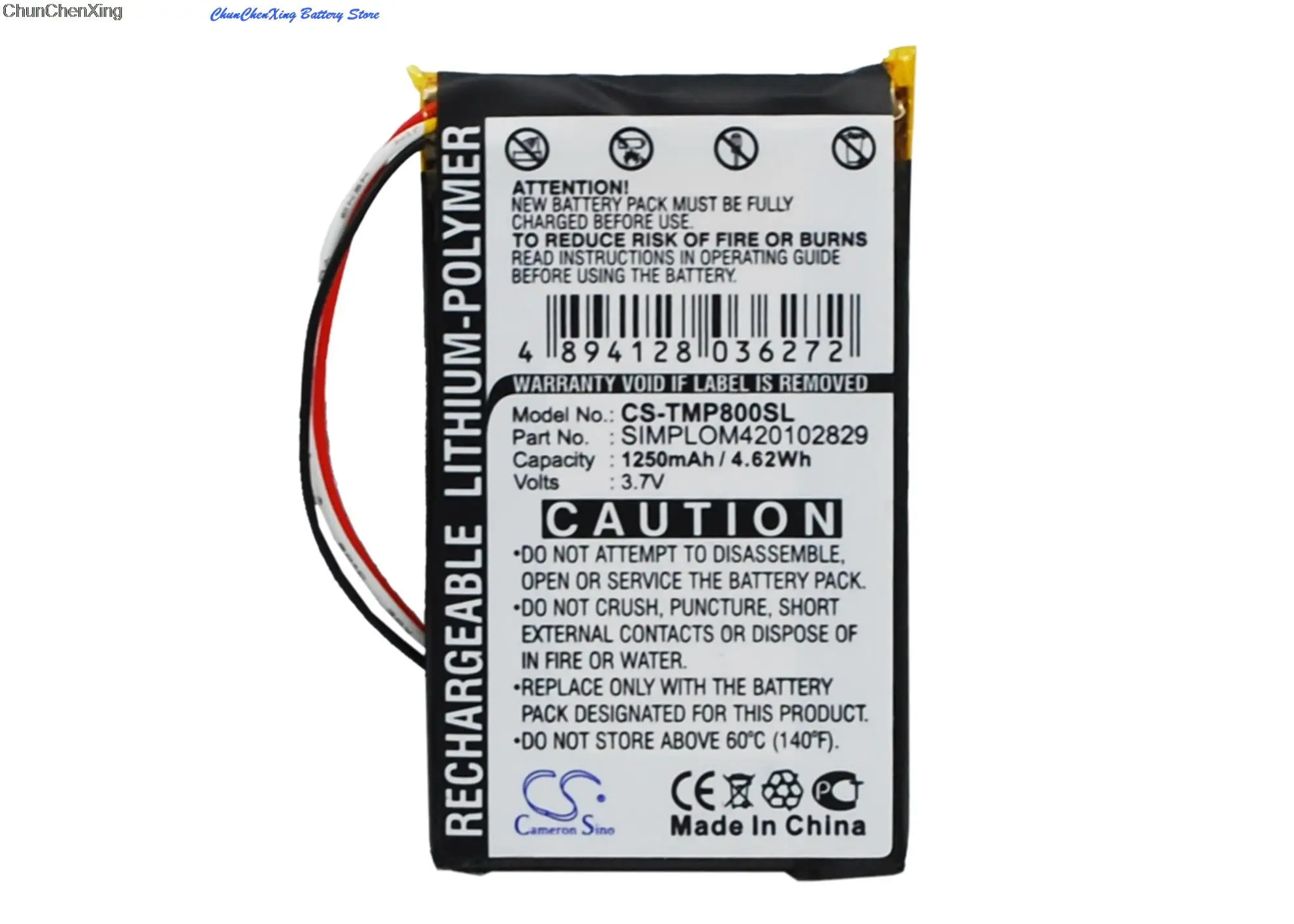 Batteria Orangeyu 1250Mah Muslimper Tomtom Pro 8000