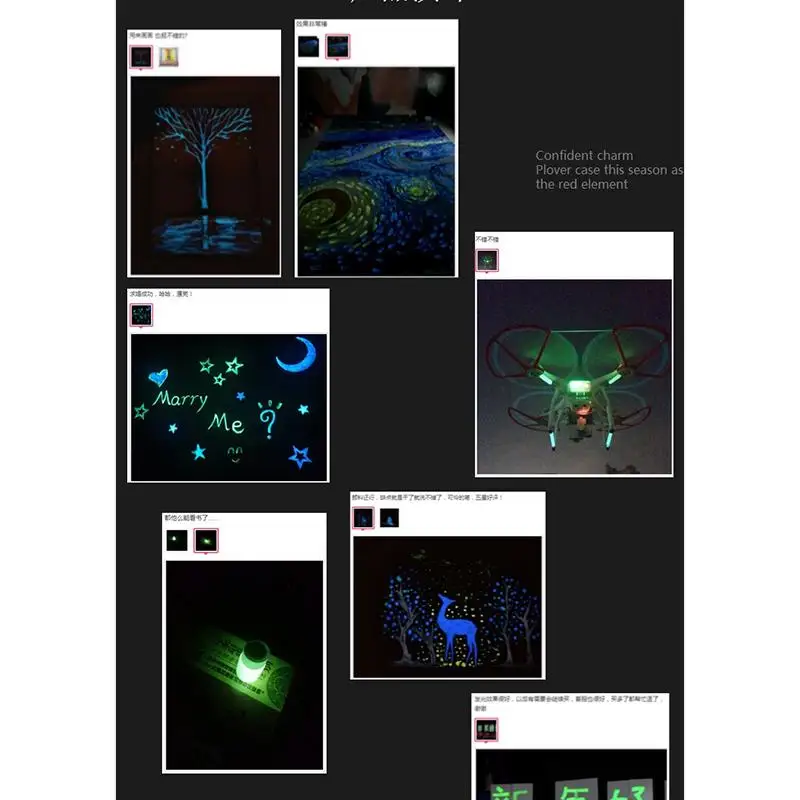 20g/Bottle Luminous Paint Glow In The Dark Phosphor Paint Shining For Party Nail Decoration Creative Art Crafts Supplies