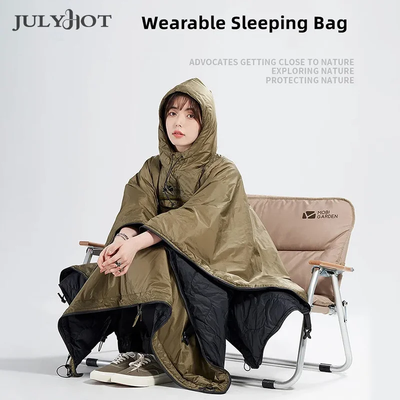 

Садовая кемпинговая переносная накидка, хлопковый спальный мешок для отдыха на открытом воздухе, теплое портативное одеяло для взрослых, оборудование для походов и кемпинга