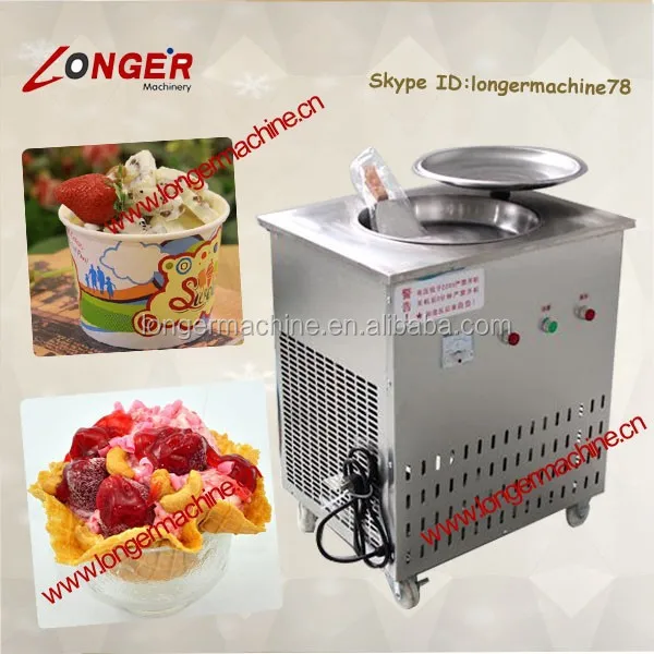 

Small Fried Ice Cream Machine|Single Round Pan Ice Frying Machine