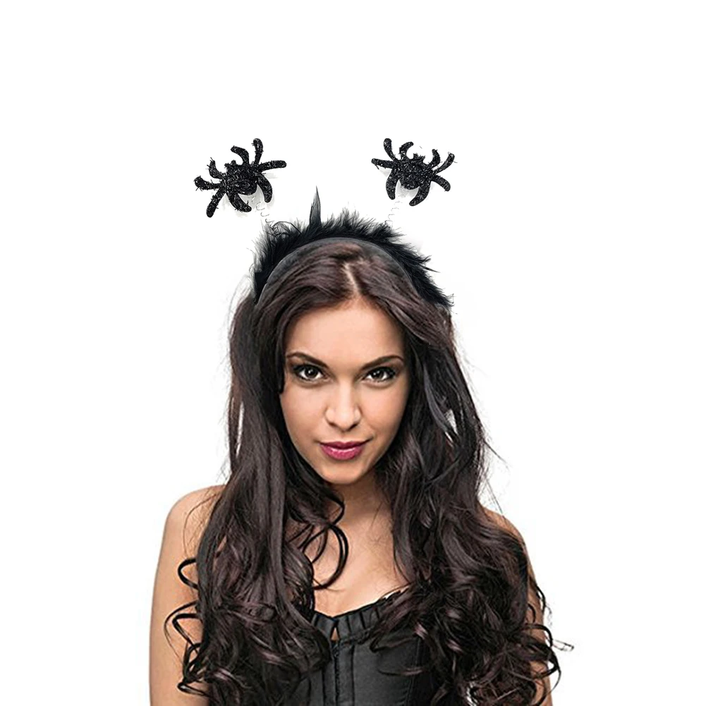 Halloween Haarband Spinnennetz Fledermaus Party Stirnband Hut Festival Foto Requisiten Happy Party – Detail 3