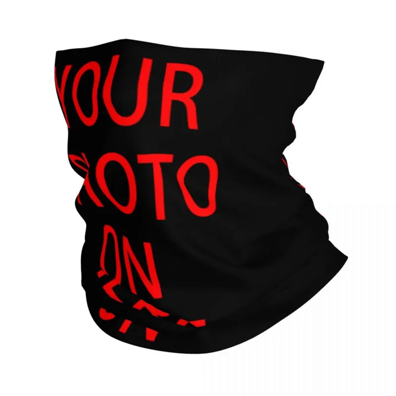 

Family Pets Custom DIY Logo Bandana Neck Gaiter For Ski Camping Men Women Wrap Scarf Customized Photo Print Headband Warmer