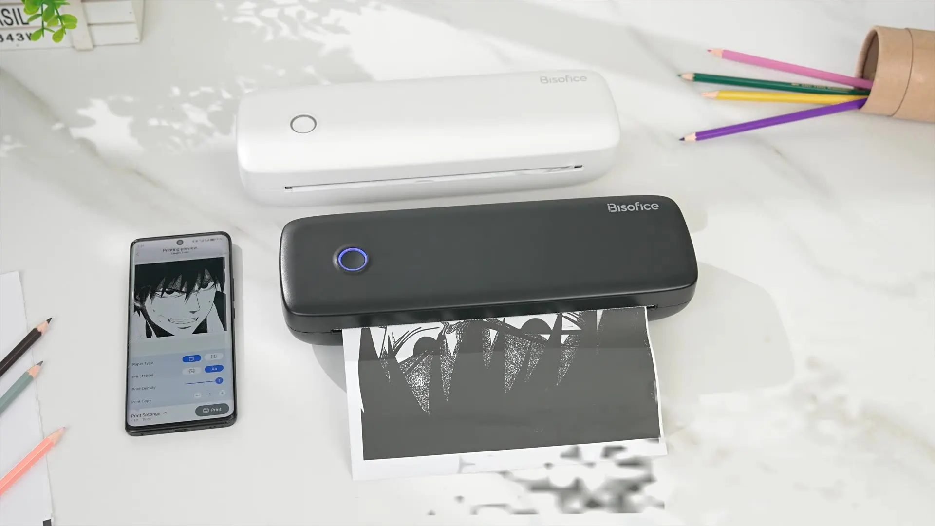 A4 Thermal Printer Portable Wireless&USB Connect Connect with